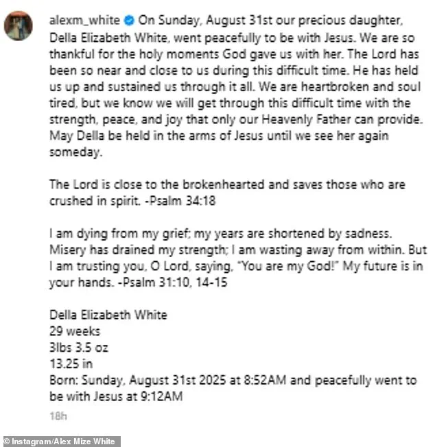 Exclusive: Drake White and Wife Reveal Heartbreaking Loss of Premature Daughter