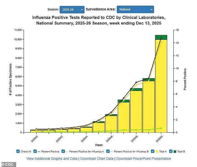 CDC Reports 56% Increase in Flu Cases and 47% Surge in Hospitalizations as Season Worsens