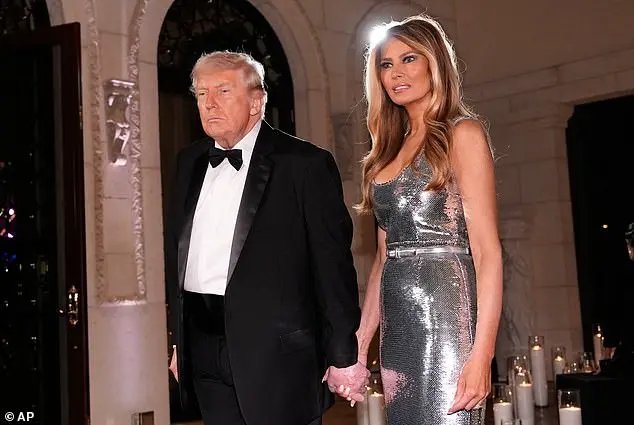 Melania Trump’s Elegance and MAGA Influence Take Center Stage at Star-Studded New Year’s Eve Party as Tensions Rise