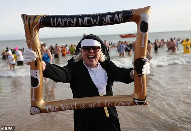 Hundreds Brave Icy Waters for Traditional New Year's Day Dip in North Tyneside