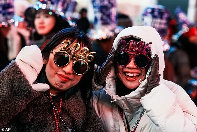 New Year's Celebration in Times Square Amid Cold Weather and Public Gatherings