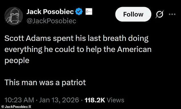 Donald Trump's Tribute to Scott Adams Sparks Reflection on Satirical Legacy and Public Figure Influence