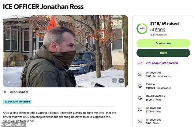 ICE Officer's Million-Dollar Crowdfunding Campaign Sparks Debate After Fatal Shooting