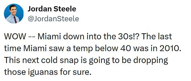 Historic Cold Snap Looms as Meteorologists Warn Miami Could See Decade-Long Freeze, Echoing 2010's Record-Breaking Chill