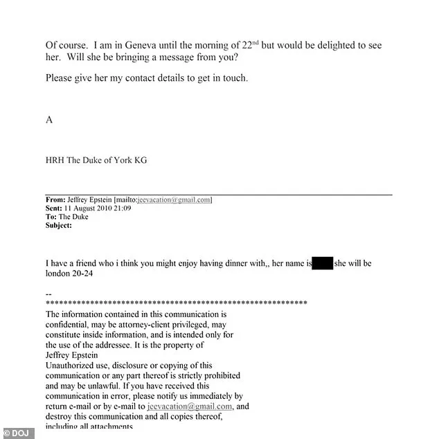 Epstein Files Reveal 2010 Email Between Jeffrey Epstein and Duke of York, Exposing Unprecedented Royal Family Communications