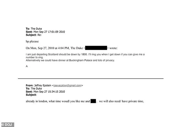 Epstein Files Reveal 2010 Email Between Jeffrey Epstein and Duke of York, Exposing Unprecedented Royal Family Communications