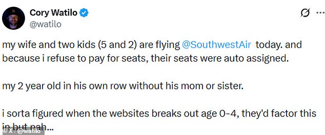 Father's Viral Post Sparks Debate Over Southwest Airlines' Family Seating Policy