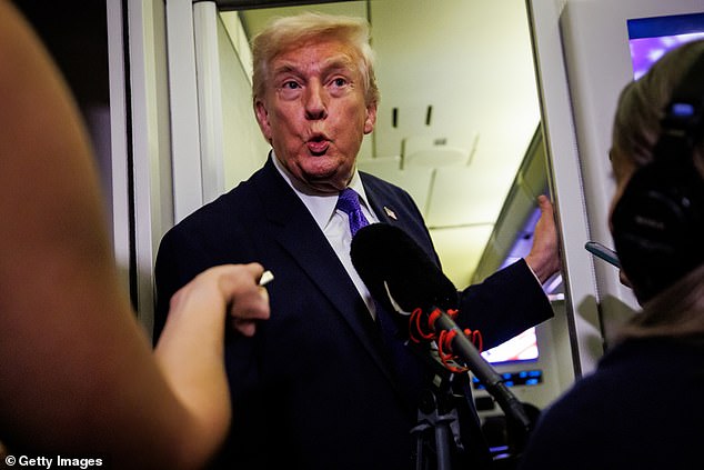 Trump Confronted Over Alleged Relationship Between Noem and Lewandowski on Air Force One