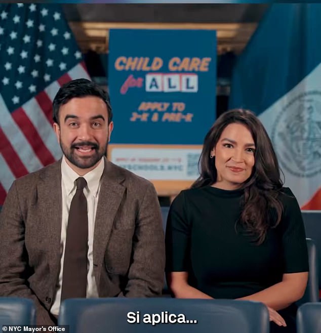 AOC and Mamdani Urge Undocumented Migrant Parents to Enroll in NYC's Free Childcare Programs via Spanish-Language Ad