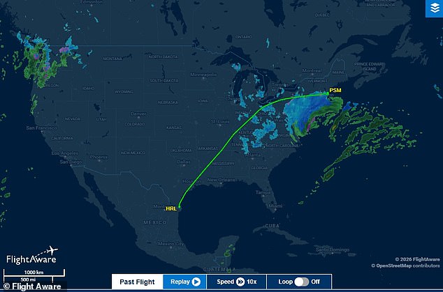 Boeing 767-300 with ICE Detainees Stuck for 13 Hours in New Hampshire Blizzard
