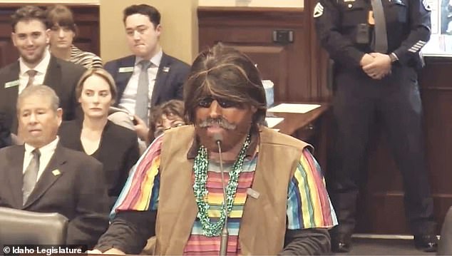 Far-Right Activist Sparks Outrage at Idaho Immigration Hearing with Racist Costume