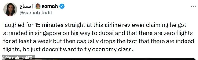 Aviation Influencer's Stranded Claim in Iran Crisis Sparks Backlash Over Economy Class Refusal