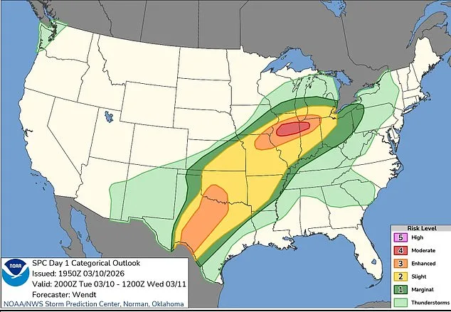 Imminent Tornado Outbreak Puts 10 States on High Alert as Emergency Measures Intensify
