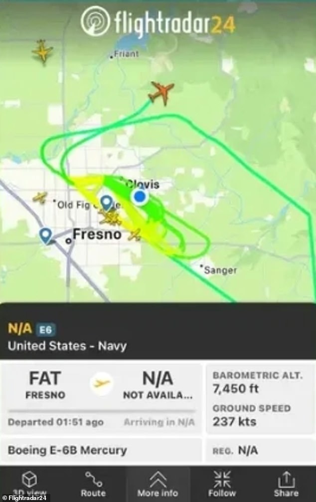 E-6B 'Doomsday Plane' Sighting Over Fresno Sparks Concern Amid Rising Tensions