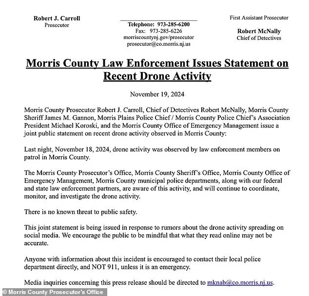Mysterious Drone Activity Over New Jersey: Law Enforcement Grapples With Unexplained Flights