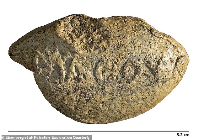 Taunting Inscription on 2,000-Year-Old Sling Bullet Discovered in Israel