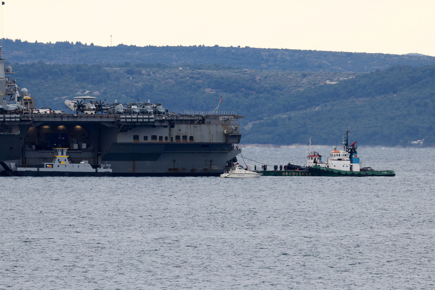 USS Gerald R. Ford Arrives in Croatia for Repairs After Red Sea Missions Targeting Iran