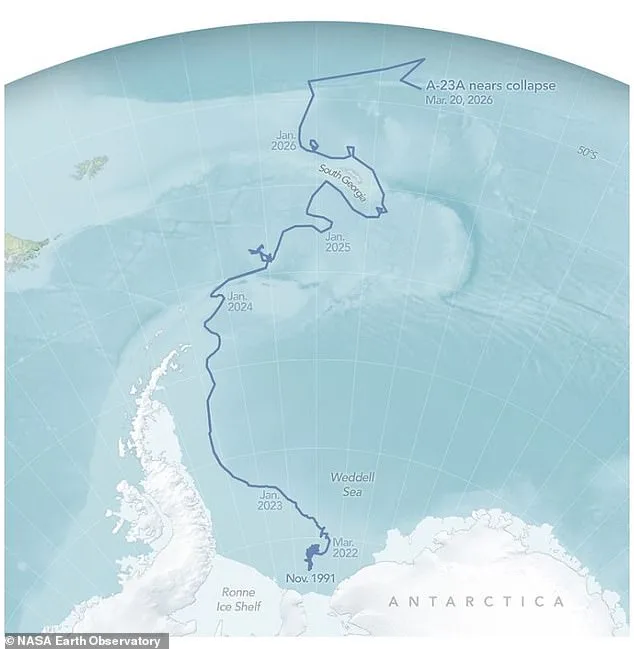 After 39-Year Journey, World's Largest Iceberg A–23A Finally Fragments