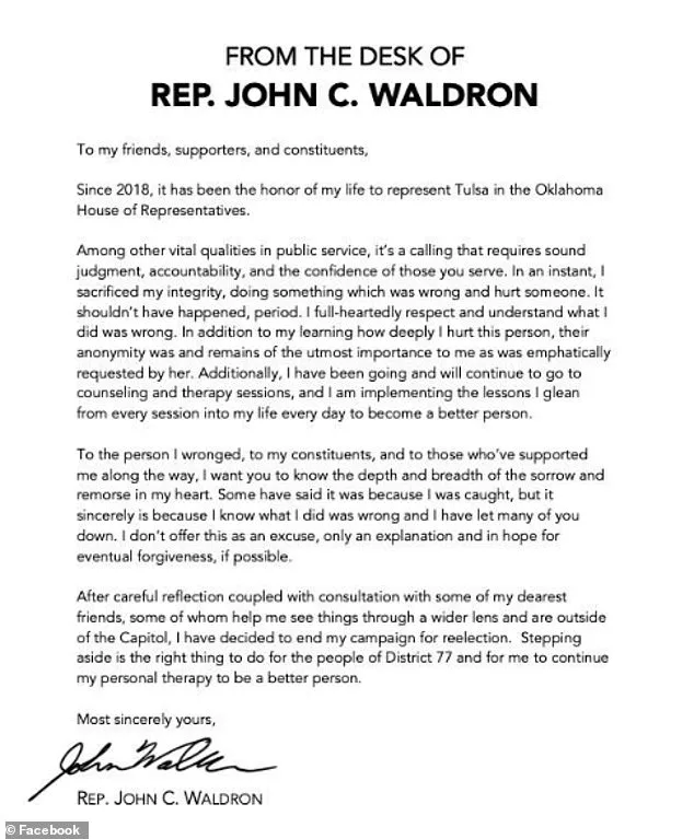 Oklahoma Lawmaker Withdraws After Deepfake Kiss GIF Scandal