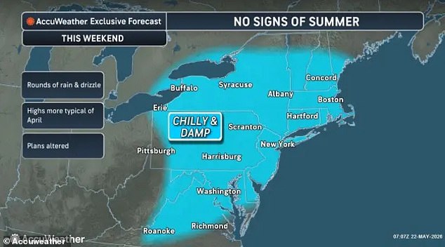 Northeast faces frigid Memorial Day with historic rain and cold
