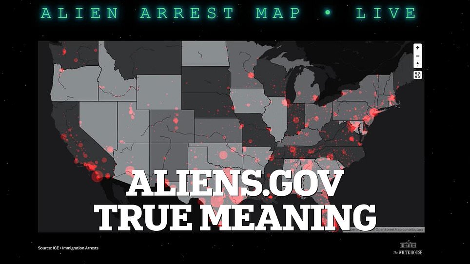 White House launches aliens.gov website mocking UFO claims with ICE data