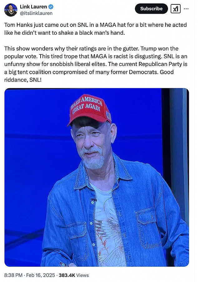 Tom Hanks' Portrayal of a Trump Supporter on SNL Under Fire