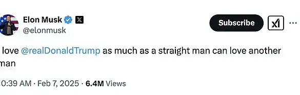 Trump responds to Elon Musk's 'straight' love declaration