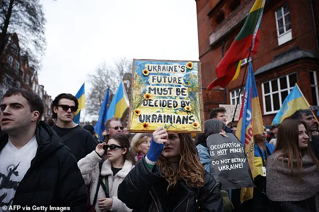 Ukrainians and British Take to the Streets in Support of Ukraine's Struggle