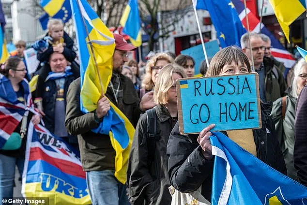 Ukrainians and British Take to the Streets in Support of Ukraine's Struggle