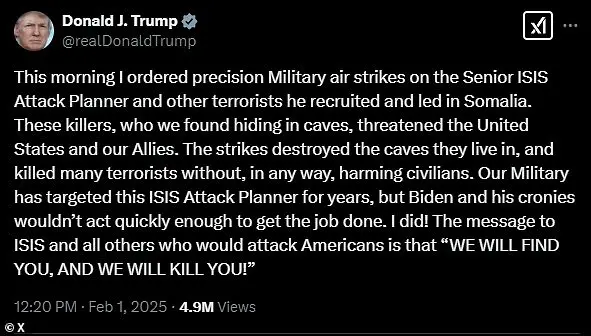 US Air Strike in Somalia Targets ISIS Leader Ahmed Maeleminine