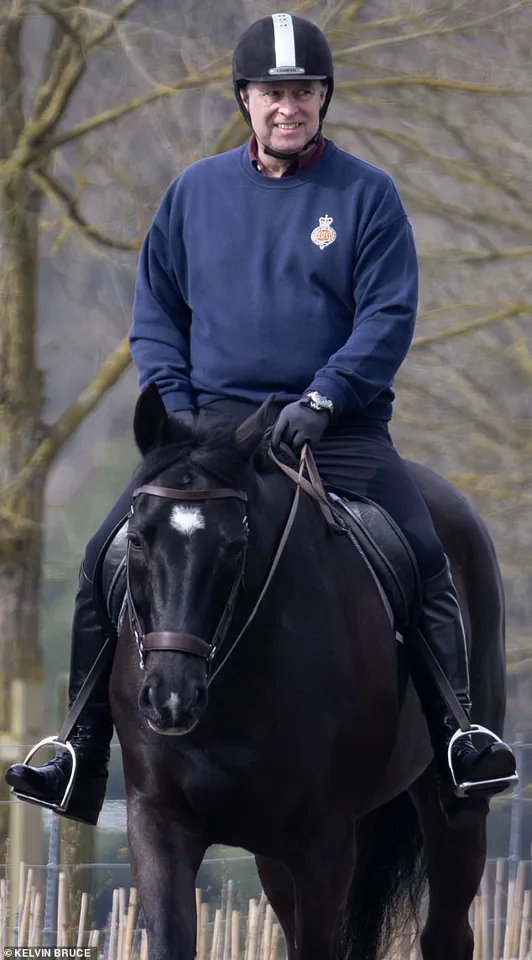 Prince Andrew Spotted on His Weekly Ride at Windsor Estate in Casual Attire