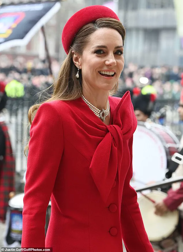 Princess Kate Makes Historic Return to Commonwealth Day Service in Red Catherine Walker Dress