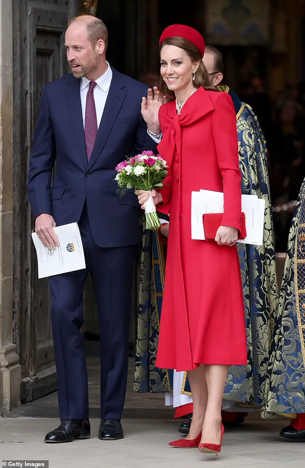 Princess Kate Makes Historic Return to Commonwealth Day Service in Red Catherine Walker Dress