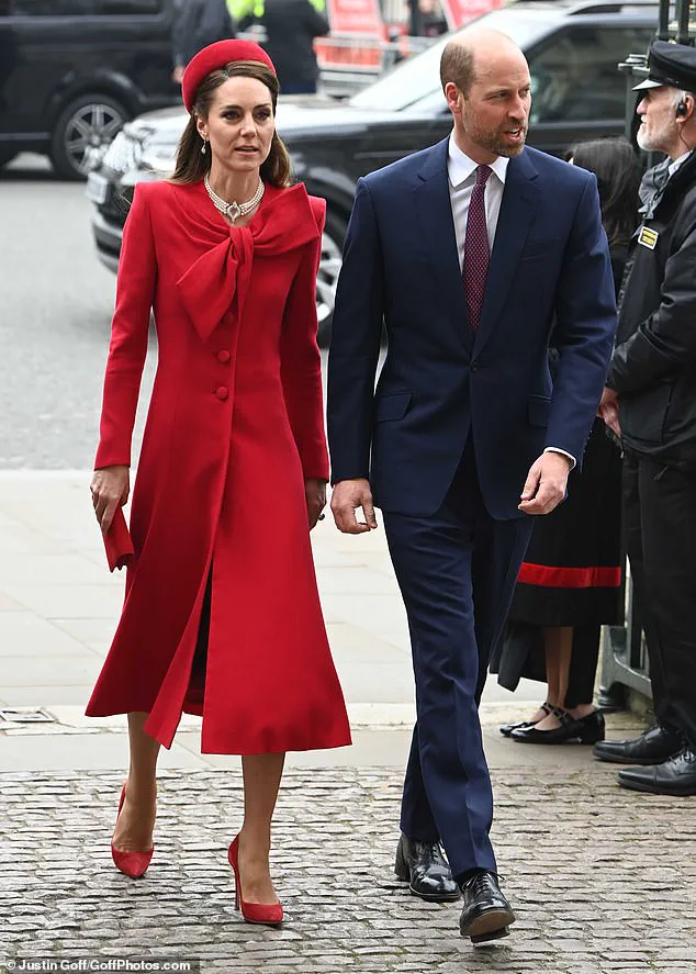 Princess Kate Makes Historic Return to Commonwealth Day Service in Red Catherine Walker Dress