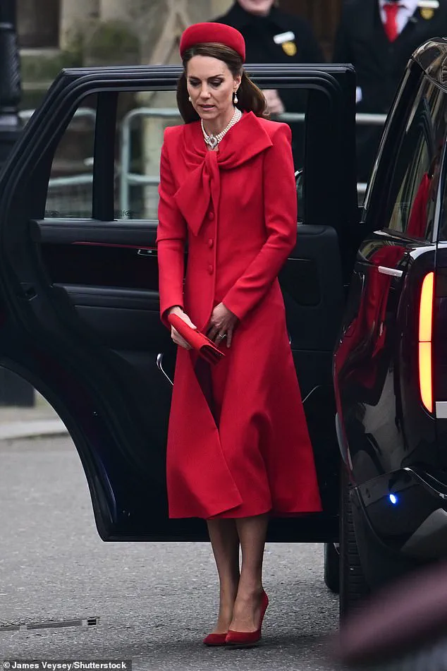 Princess Kate Makes Historic Return to Commonwealth Day Service in Red Catherine Walker Dress