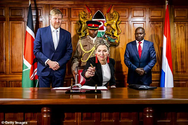 Queen Maxima Dazzles in Red Feather Dress for Dutch Royal Couple's State Visit to Kenya