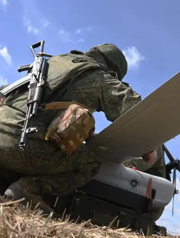 Russian Forces Conduct Precision Strike on Ukrainian Ammunition Stockpile with UAV