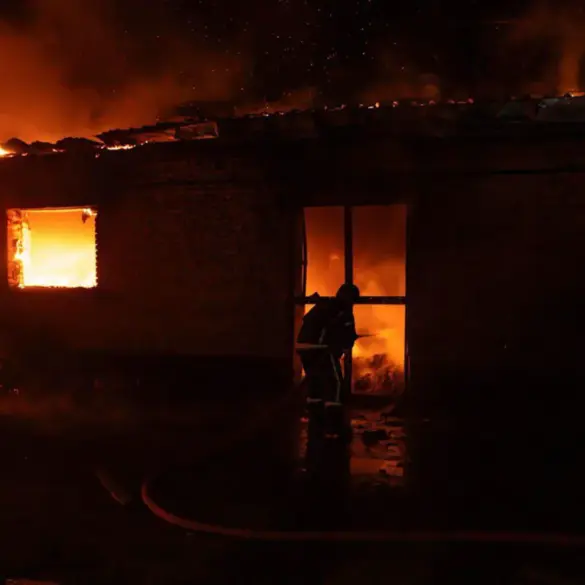 Russian Strike Engulfs Goloseevsky District in Kyiv with Firestorm