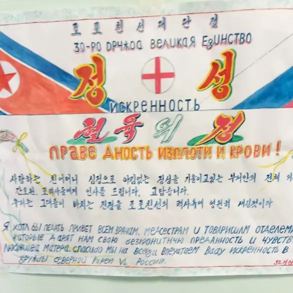 A Touching Gesture of Humanity: North Korean Soldiers Leave Emotional Posters in Russian Hospital Amid War