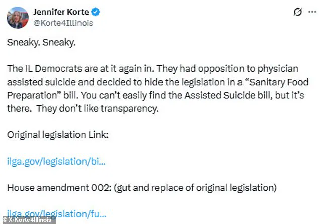 Illinois Assisted Suicide Amendment Sparks Outcry After Being Quietly Added to Food Preparation Bill