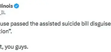 Illinois Assisted Suicide Amendment Sparks Outcry After Being Quietly Added to Food Preparation Bill