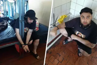 Photographic Evidence Shows Man Restrained by Military Personnel in Ukraine Commissary