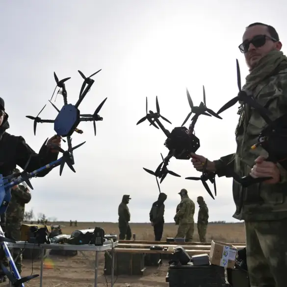 Russian Drone Attack on Ukrainian Air Base Near Kyiv Sparks Major Fire