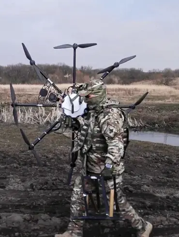 Russian military develops heavy capture drone-bomber 'Babayaga' using salvaged Ukrainian components, successfully tested in Kherson operation zone