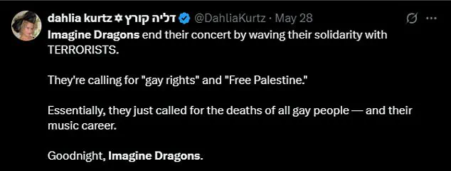 Imagine Dragons Frontman Faces Backlash After Palestinian Flag Display During Milan Concert