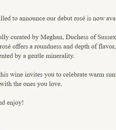 ''A $300 Bottle of Shame'': Meghan Markle's Napa Valley Rosé Sparks Outrage as Critics Call Her Latest Venture a 'Disgraceful Exploitation' of Royal Influence