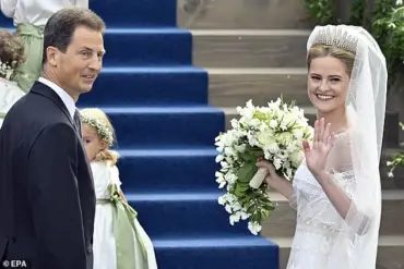 Princess Marie Caroline of Liechtenstein Unites Timeless Elegance with Modern Sophistication in Vaduz Cathedral Wedding